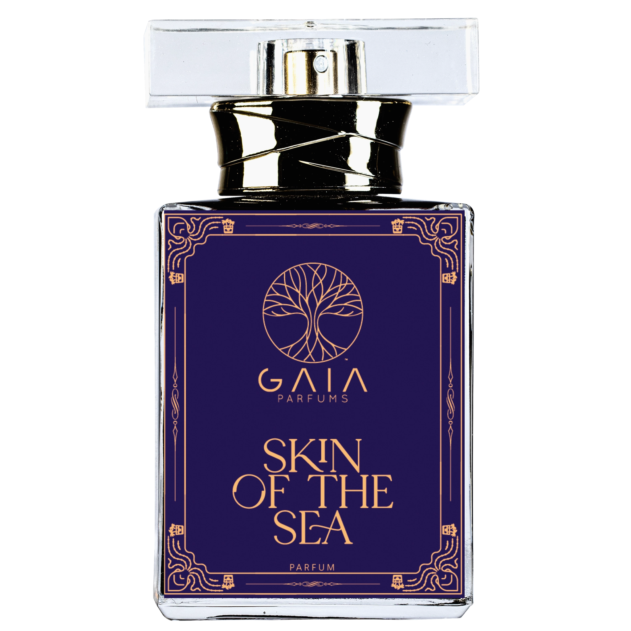 Skin of the Sea aquatic woody musk perfume bottle by GAIA Parfums from the Human Verse Collection